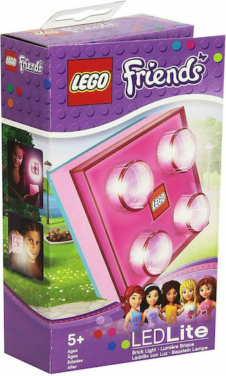LEGO LED Kinder Dekorative Lampe Friends Brick Lila 8x8cm