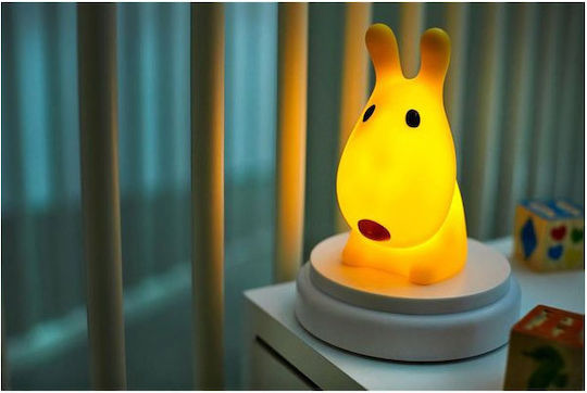 Alecto Baby Led Kids Decorative Lamp Innocent Dog Yellow 12x12x15εκ.