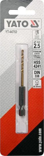 Yato Drill HSS Titanium with Hexagonal Shank for Metal 4.5x47mm