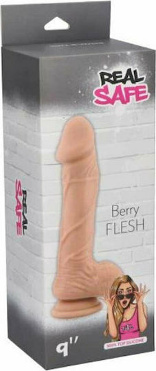 Toyz4lovers Real Safe Berry Реалистично дилдо с Топки и Вендуза Плът 23.4см