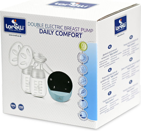 Lorelli Electric Double Breast Pump Daily Comfort Double Electric BPA Free Turquoise 180ml