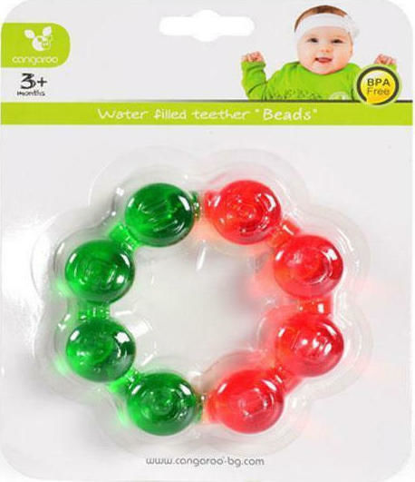 Cangaroo Beads Teething Ring with Water made of Silicone for 3 m+