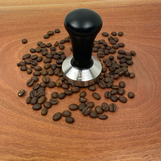 Karni Tamper with Flat Surface 53mm Black in Black Color