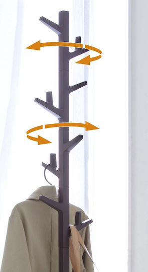 Yamazaki Freistehender Kleiderständer Metallisch Coffee 28x28x176cm