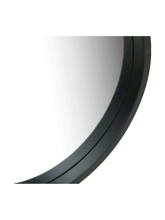 vidaXL Wall Mirror with Black Wooden Frame Diameter 50cm 1pcs