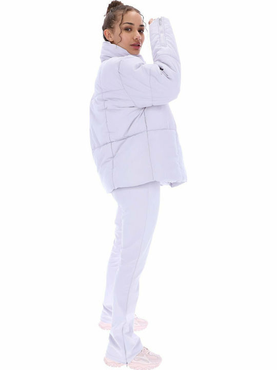 Zalikah Kurz Damen Puffer Jacke für Winter Gray
