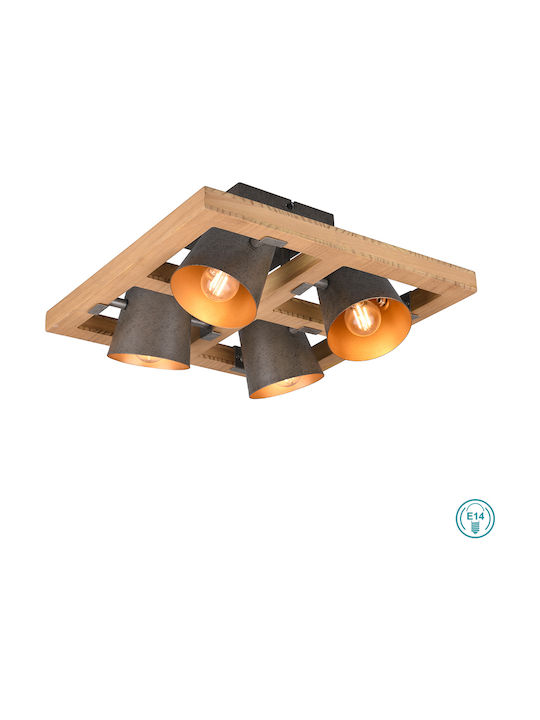 Trio Lighting Bell Modern Metal Ceiling Light with Socket E14 39pcs Beige