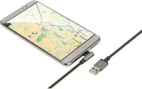 Lampa Winkel (90°) / Regulär USB 2.0 Kabel USB-C männlich - USB-A Schwarz 2m (L3883.9)