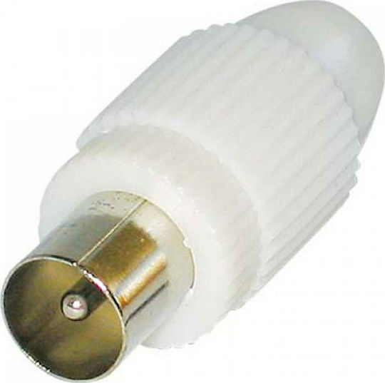 Eurolamp Βύσμα Coaxial male Λευκό 147-10100