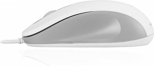 Modecom MC-M10S Ενσύρματο Ποντίκι Λευκό