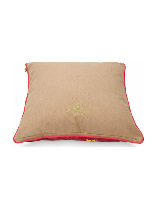 PiP Studio Μαξιλάρι Καναπέ Fleur Grandeur από Βελούδο Κόκκινο 60x60εκ.