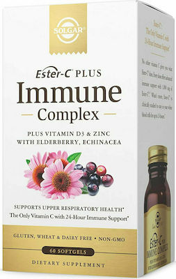 Solgar Ester-C Plus Immune Complex Συμπλήρωμα για την Ενίσχυση του Ανοσοποιητικού 60 μαλακές κάψουλες