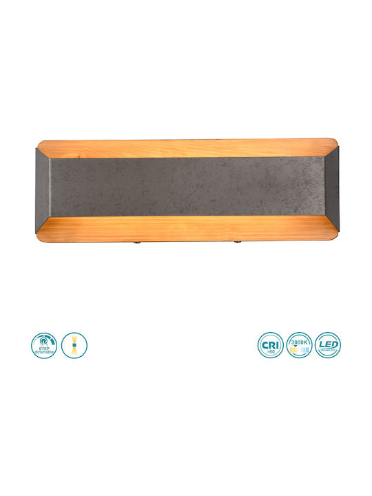 Trio Lighting Arino Lamp Wall LED Gray 35x12cm Trio Lighting Arino Lamp Wall LED Gray 35x12cm