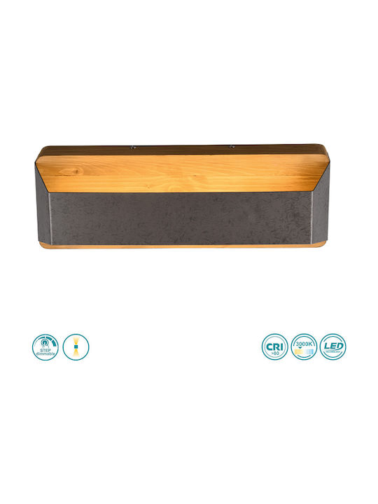 Trio Lighting Arino Modern Lamp Wall with Integrated LED and Warm White Light Gray 35x12cm