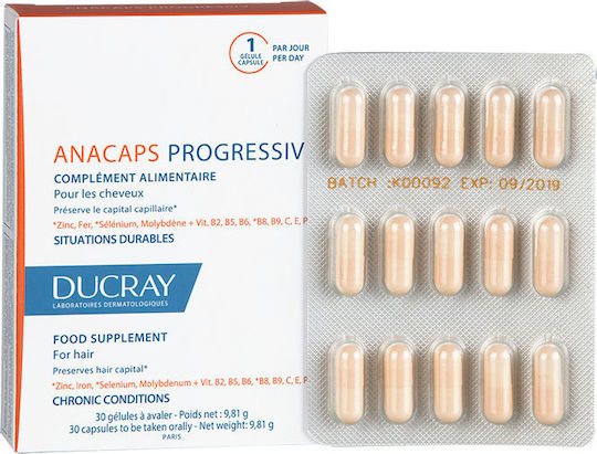 Ducray Anacaps Progressiv Специална Хранителна Добавка 60 капси