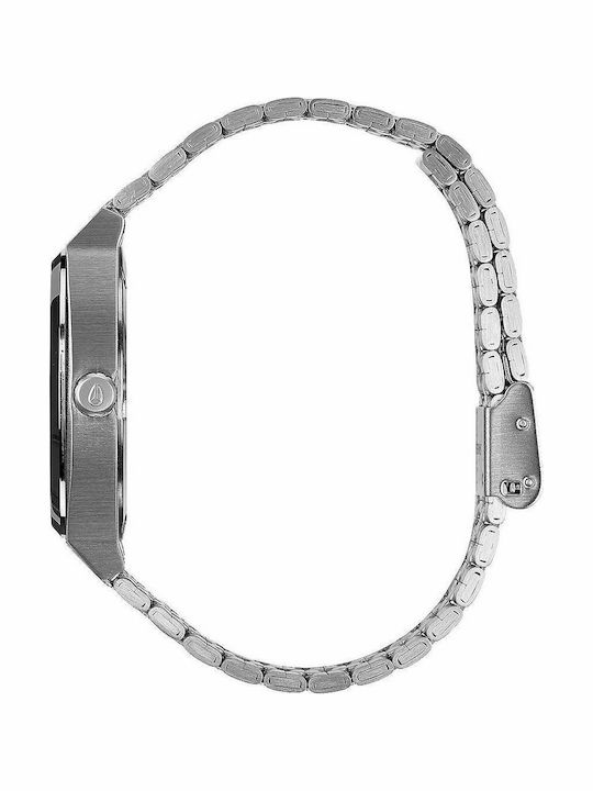 Nixon Teller Ανδρικό Ρολόι 37mm Μπαταρίας με Ασημί Μεταλλικό Μπρασελέ