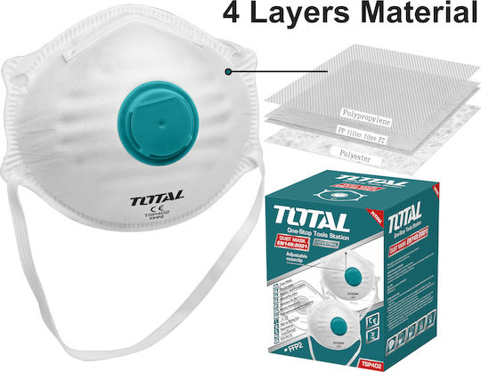 Total Protective Mask FFP2 White TSP402 1pcs