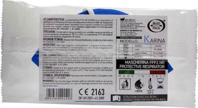 Brand Italia Karina L4 Μάσκα Προστασίας 4ply FFP2 NR Μπλε 10τμχ
