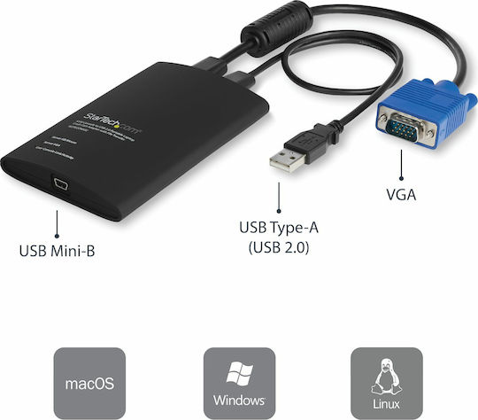 StarTech USB Crash Cart Adapter with File Transfer & Video Capture