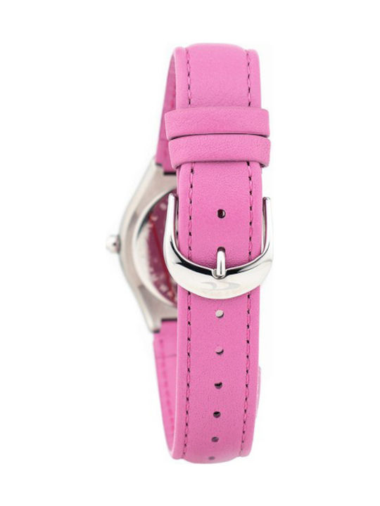 Chronotech Watch with Pink Leather Strap CT2206L-07