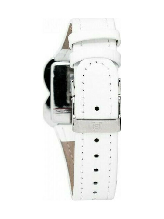 Laura Biagiotti Watch with White Leather Strap LB0002L-07Z