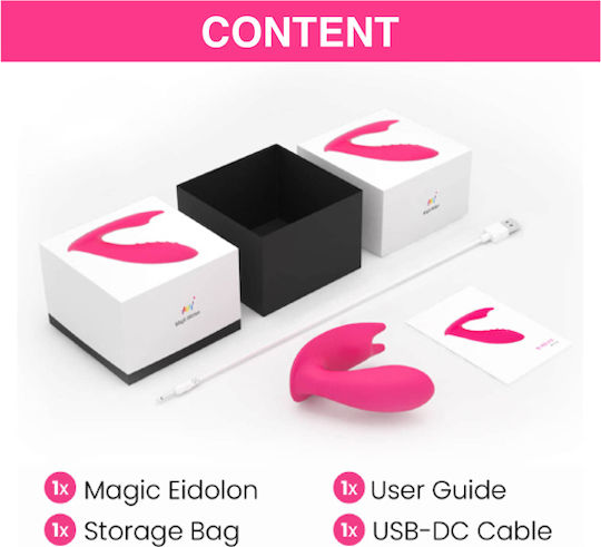 Magic Motion Eidolon Smart Wearable Dual Motor Vibrator Vibrator Masaj cu Telecomandă 8.6cm Pnk
