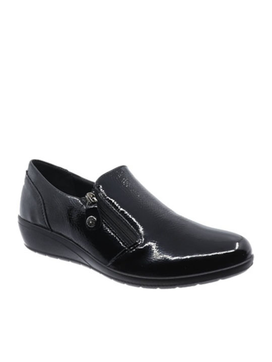 Imac Patent Leather Women's Moccasins Pattent Black