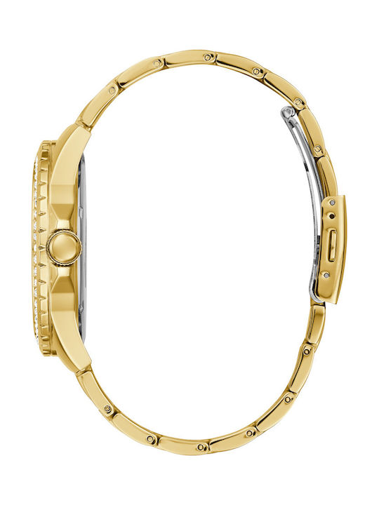 Guess Comet Watch with Metal Bracelet Gold