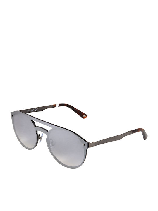 Web Men's Sunglasses with Silver Metal Frame WE0182 09C