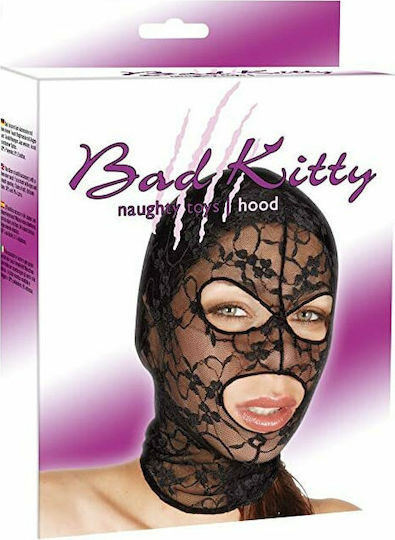 You2Toys Bad Kitty Head Mask Black Lace BDSM Mask in Black Color
