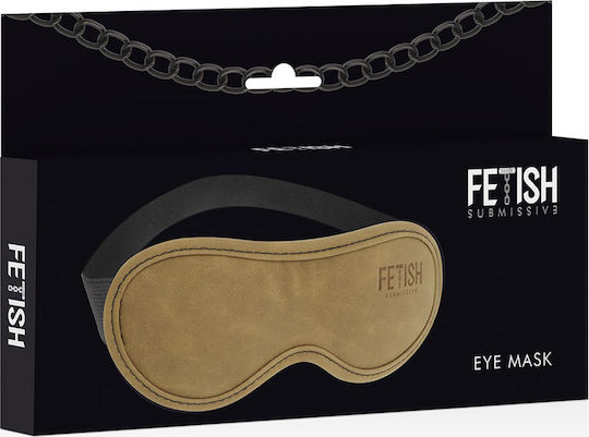 Fetish Submissive Origin Mask Vegan Leather BDSM Маска в Кафяв Цвят