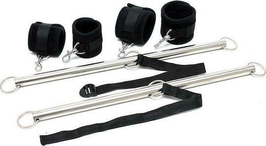 Rimba Double Spreader Bar With Soft Cuffs Щанга за Обездвижване в Черен Цвят