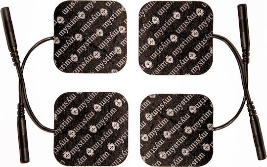 Mystim Self-Adhesive Electrodes for Electro-stimulation in Black Color 4pcs