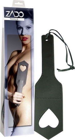 Zado Leather Heartpaddle Paddle σε Μαύρο Χρώμα