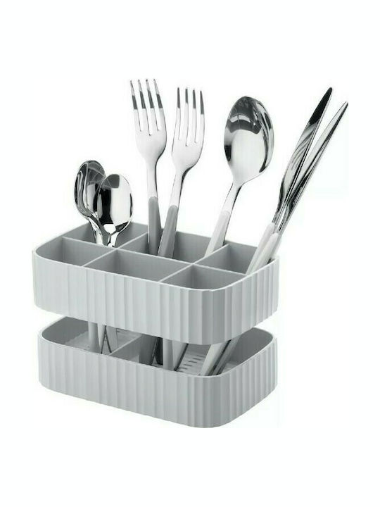 Guzzini Cutlery Drainer Double Tier from Plastic in Gray Color 17x10x11cm