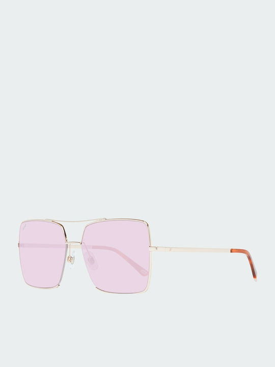 Web Women's Sunglasses with Rose Gold Metal Frame WE0210 28Y