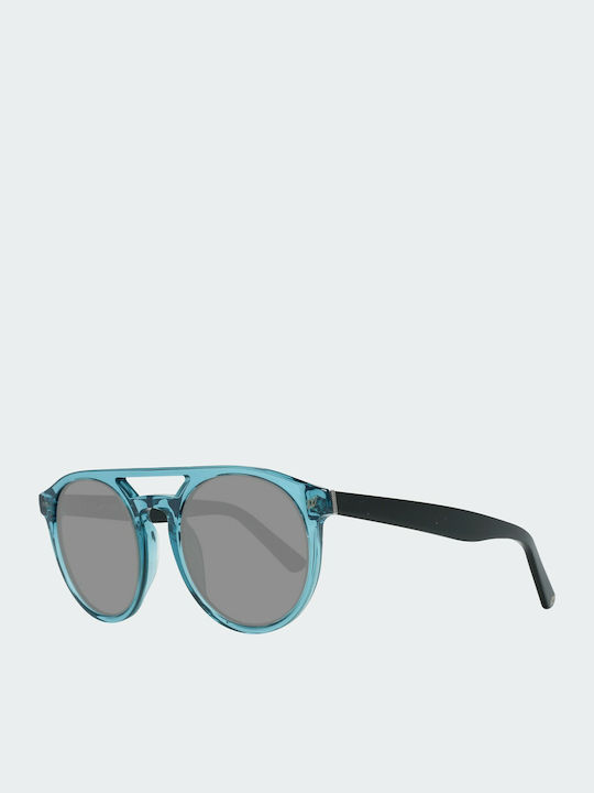 Web Men's Sunglasses with Turquoise Plastic Frame and Black Lens WE0123 87A