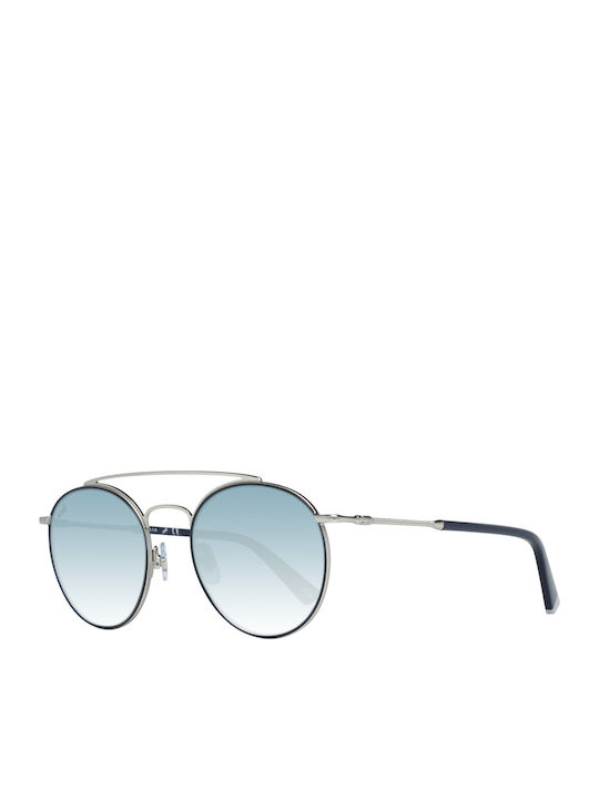 Web Men's Sunglasses with Silver Metal Frame and Blue Lens WE0188 15X