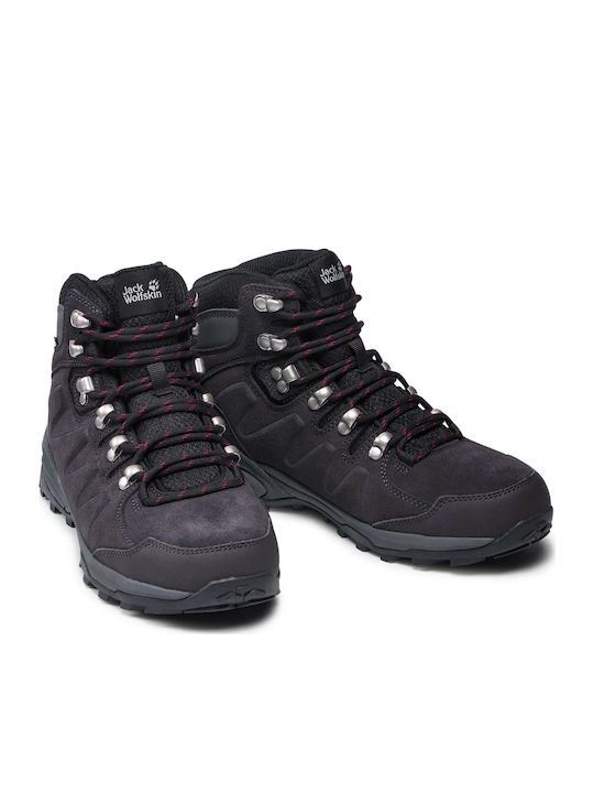 Jack Wolfskin Refugio Texapore Mid 4050871 Women's Hiking Boots Gray