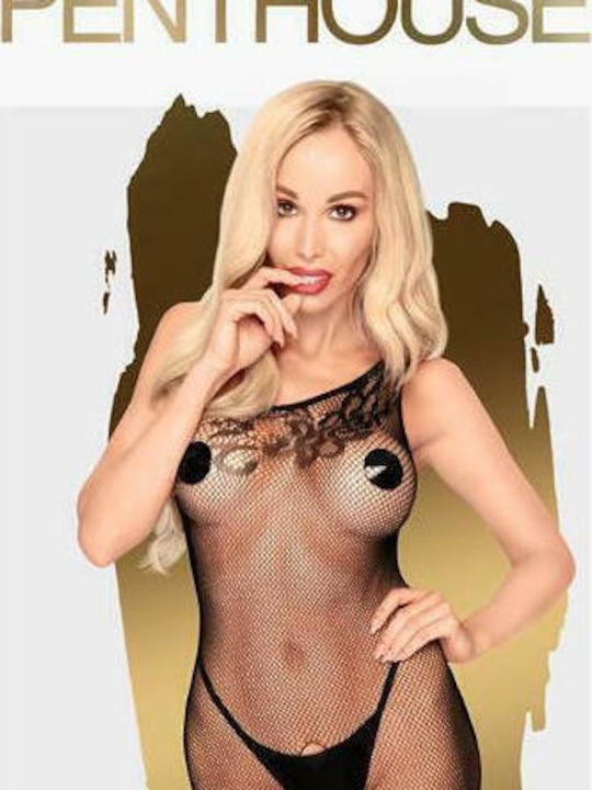 Penthouse Penthouse Fancy Dope Bodystocking Ολόσωμο Καλσόν Διχτυωτό με Ανοιχτό Καβάλο Black