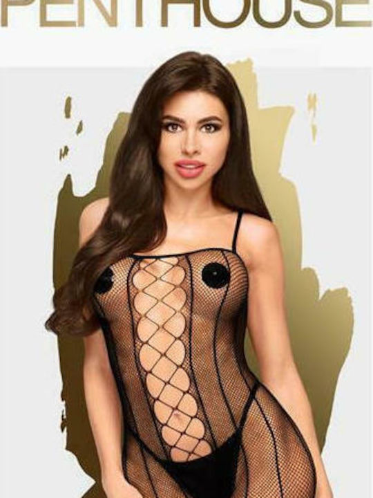 Penthouse Penthouse Dropdead Tasty Bodystocking Sexy Bodystockings Mesh With Open Crotch Black
