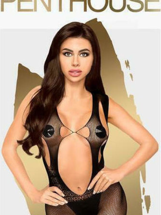 Penthouse Penthouse Forbidden Fruit Bodystocking Ολόσωμο Καλσόν Διχτυωτό με Ανοιχτό Καβάλο Black