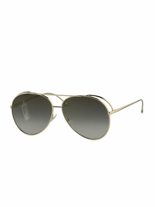 Fendi Run Away Ochelari De Soare Auriu Cu Ramă Mixtă Fendi Run Away Ochelari De Soare Auriu Cu Ramă Mixtă