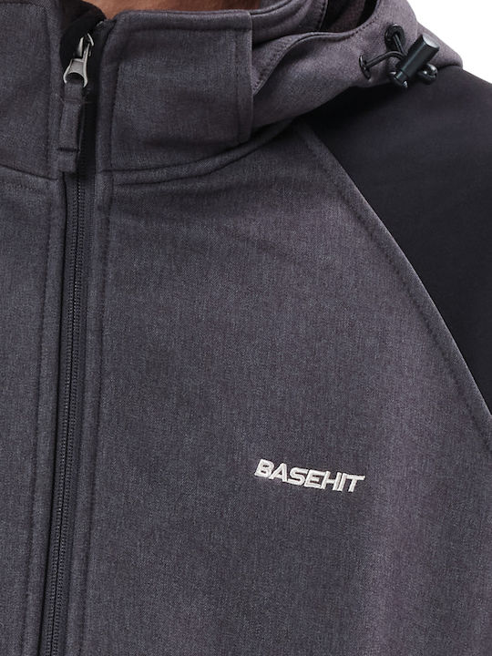 Χειμωνιάτικο Μπουφάν Softshell Αδιάβροχο και Αντιανεμικό Grey / Black