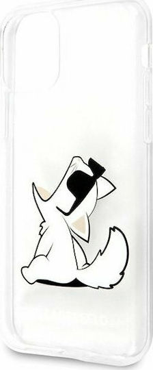 Karl Lagerfeld Transparent Choupette Fun Umschlag Rückseite Silikon Transparent (iPhone 11)