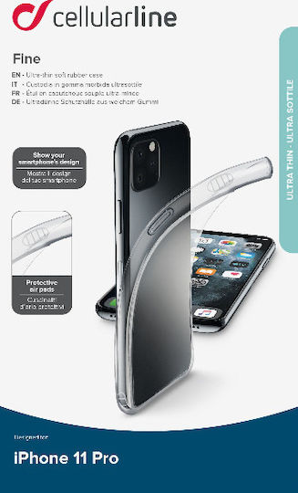 Cellular Line Fine Back Cover Silicone Transparent (iPhone 11 Pro)
