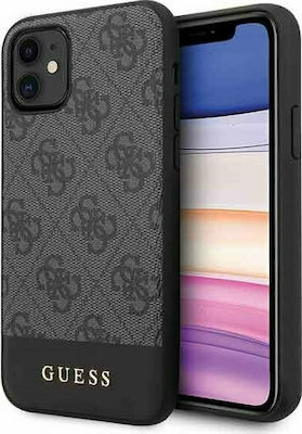 Guess Stripe Cover Plastic Back Cover Gray (iPhone 11)