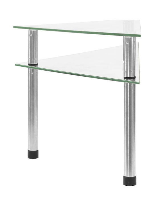 vidaXL Tabletop Metal Base 49.5x35x19cm Silver