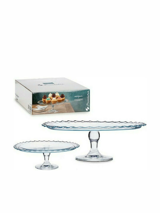 Espiel Maxi Patisseries Τουρτιέρα Γυάλινη με Πόδι Διάφανη 37x37x11.5εκ.