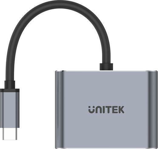 Unitek USB-C Docking Station με HDMI 4K Ασημί (D1049A)